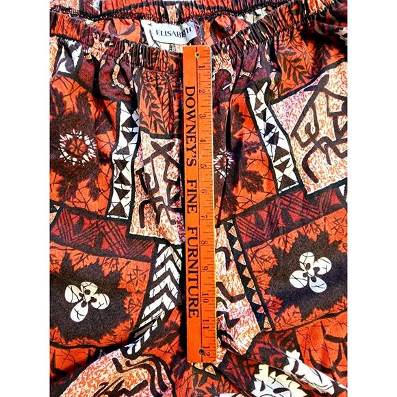 VTG 60s Hawaiian Red Tribal Floral Petroglyphs Shirt & Capri Short Set XL Hawaii - Picture 8 of 16